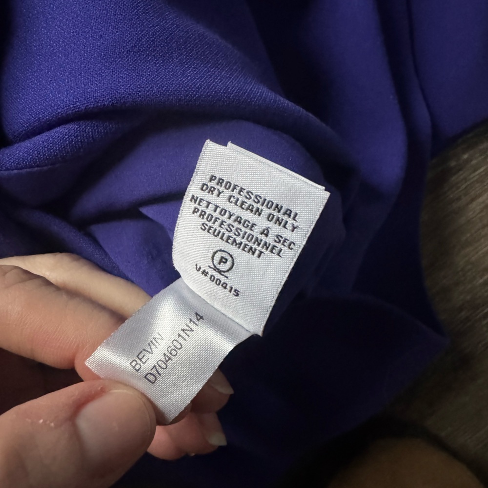 Diane Von Furstenburg Bevin Blue Mini Dress L View 4